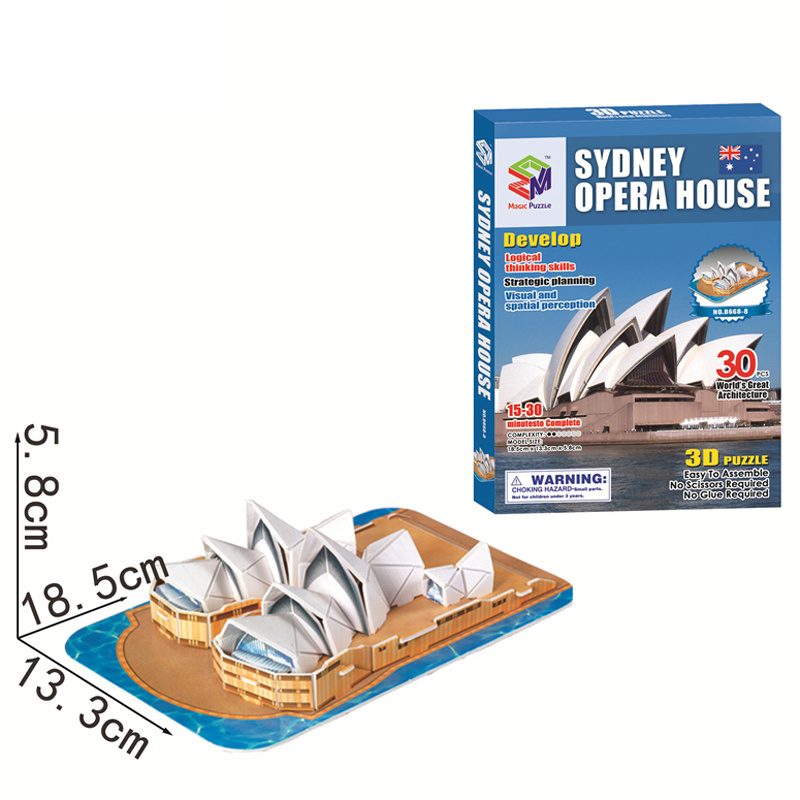 Sydney Opera House 3D Puzzle, 30 Pcs World Architecture
