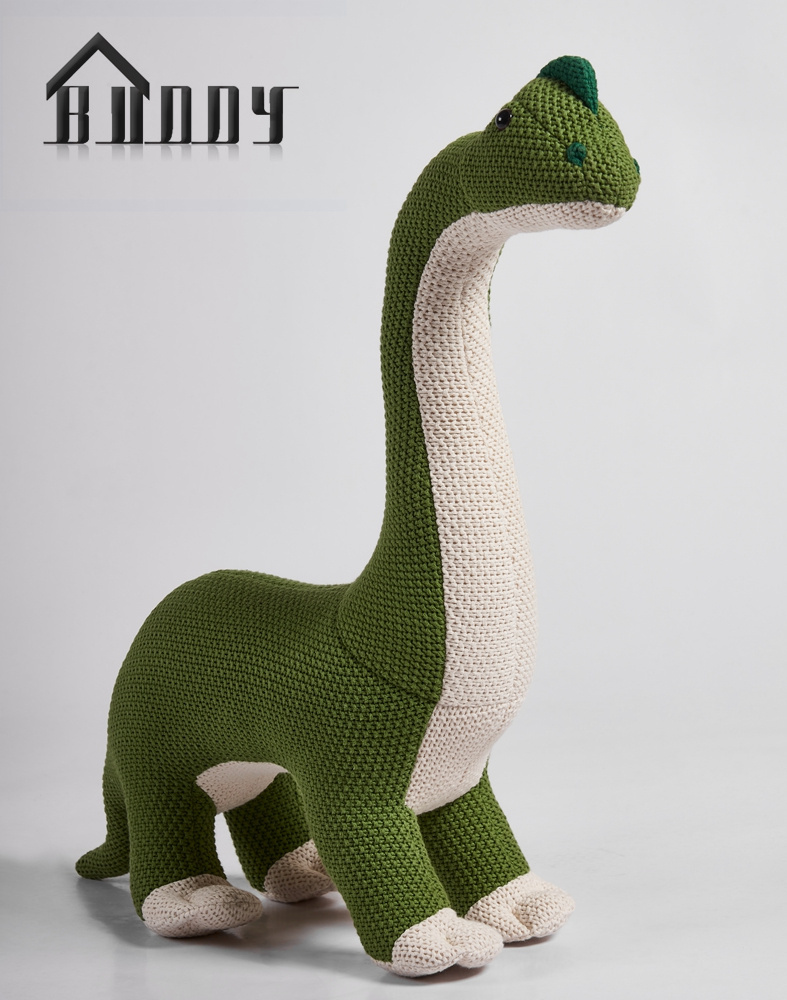 Knitted Baby Dinosaur Plush Toy Soft Stuffed Animal
