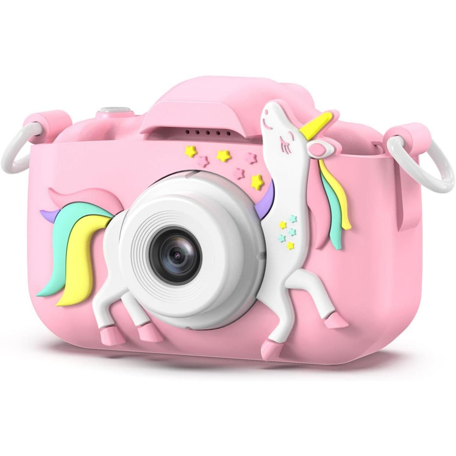 Kids Digital Camera with Unicorn Silicone Cover & 32GB SD Card