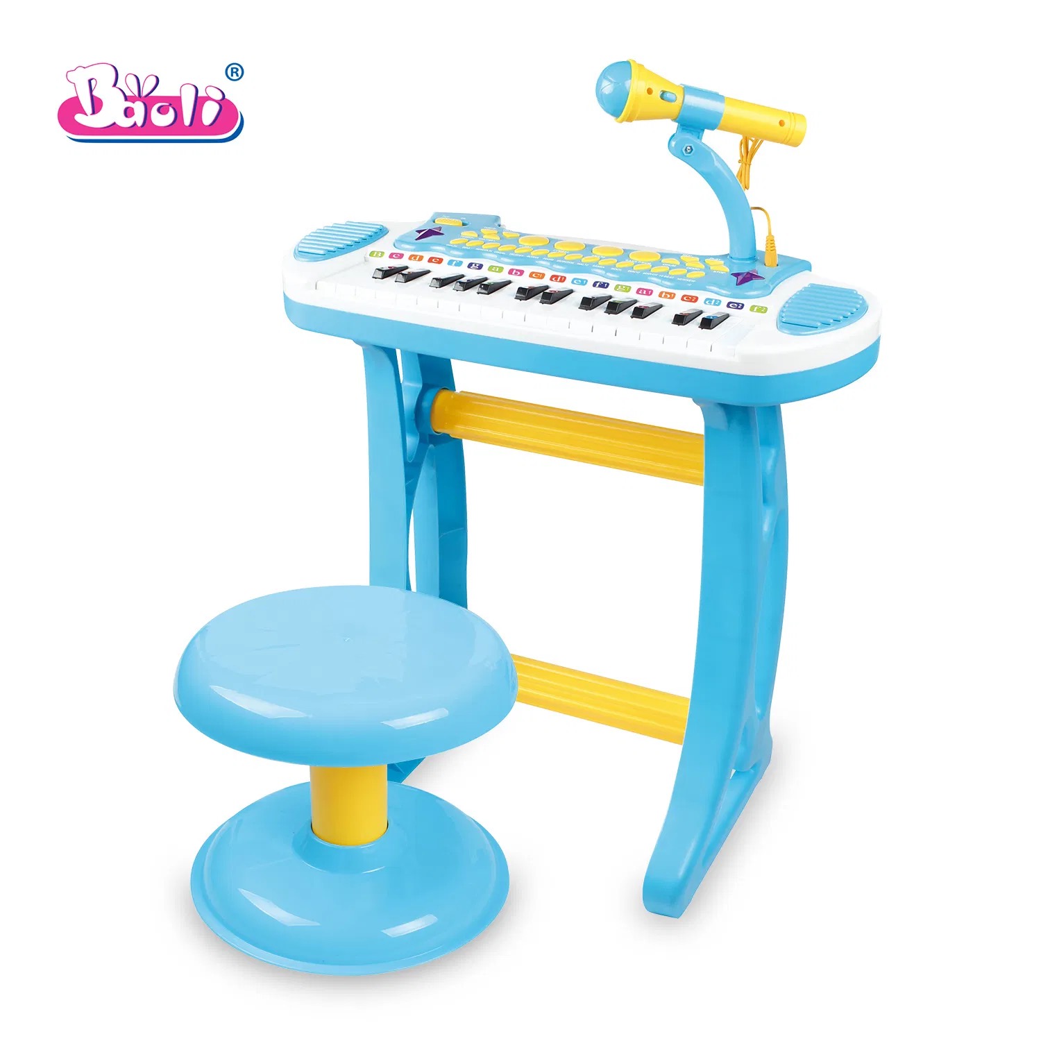 Kids 31-Key Electronic Piano with Microphone & Stool