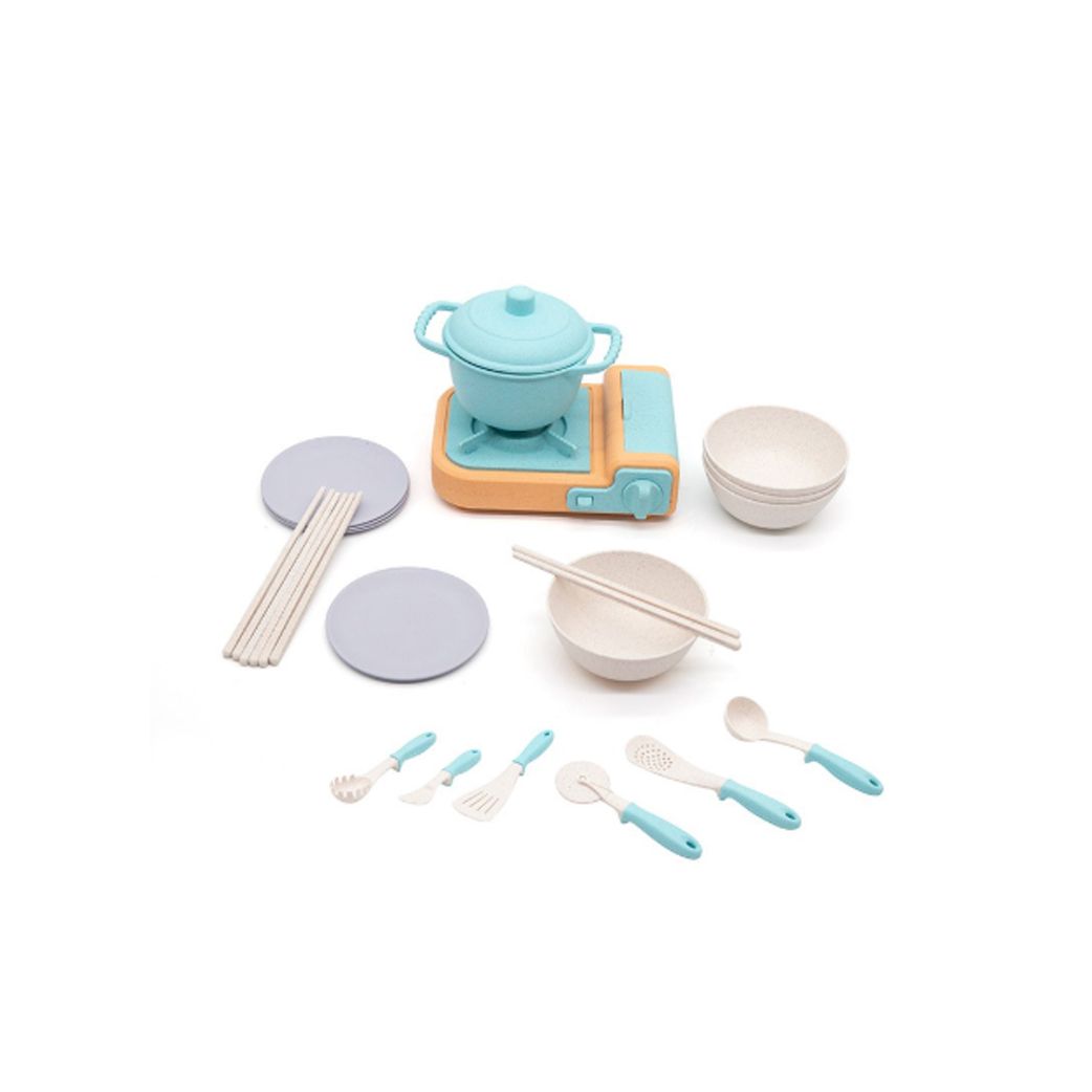 20-Piece Pretend Kitchen Playset with Induction Cooker