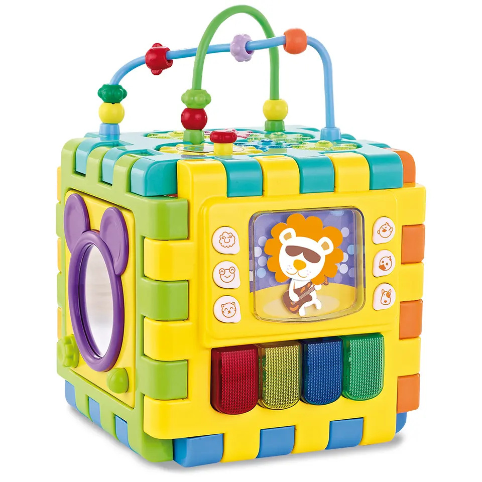 6-Sided Musical Baby Activity Cube with Gears