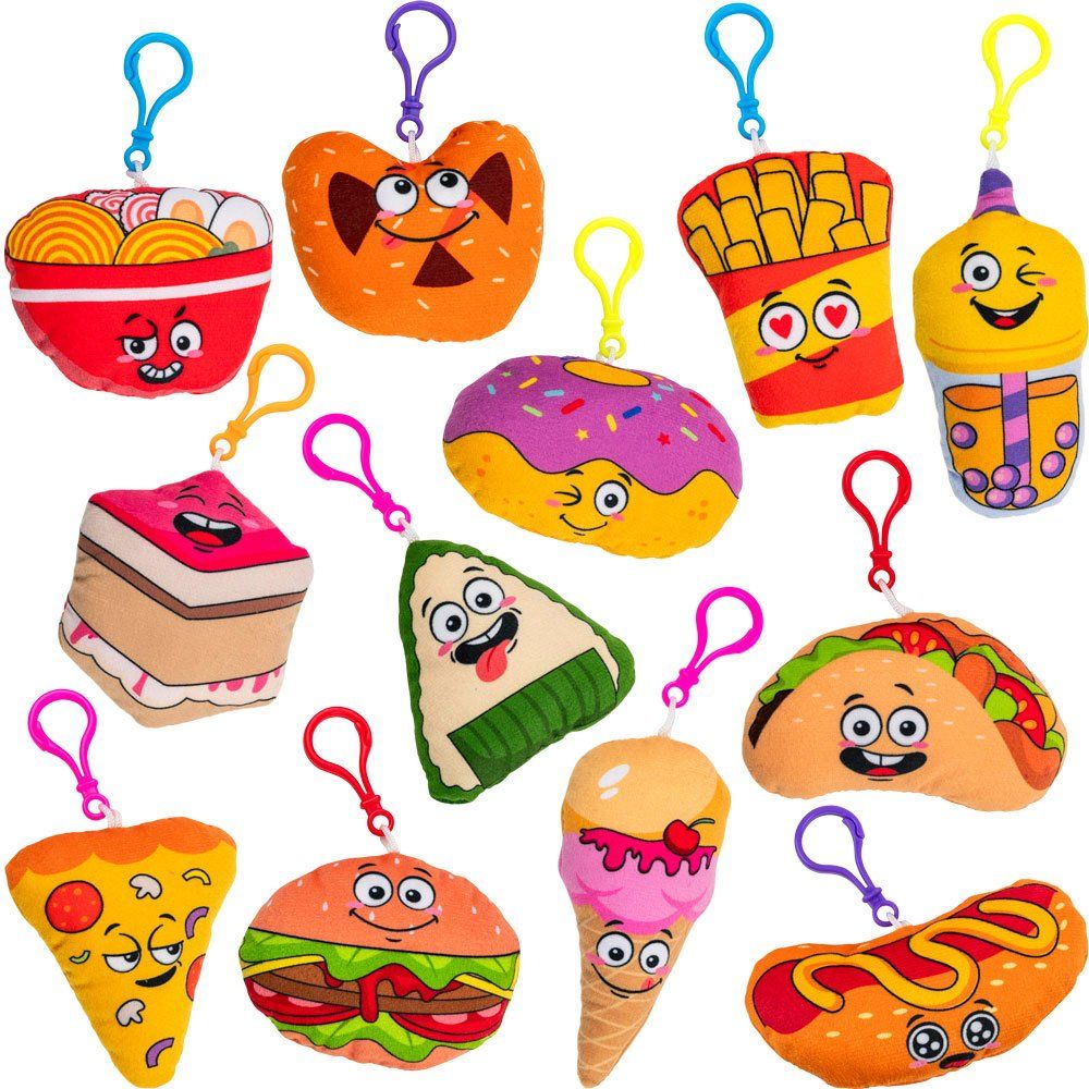 Bulk Plush Keychain Set Party Favors Goodie Bag Toys