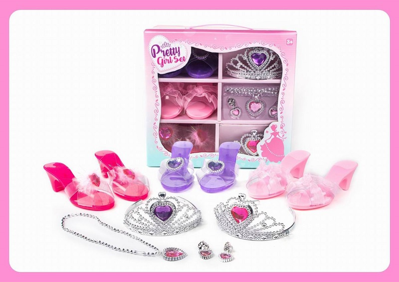 Princess Dress-Up Set: Shoes, Tiaras & Jewelry for Girls