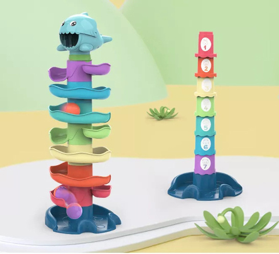 Rainbow Stacking Tower & Cups Set 21PCS 9 Layers