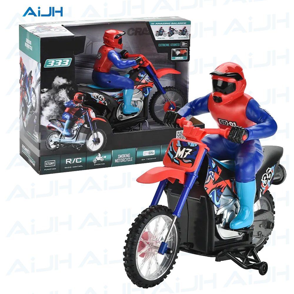 1/10 Scale 2.4G RC Drift Motorcycle with Rider