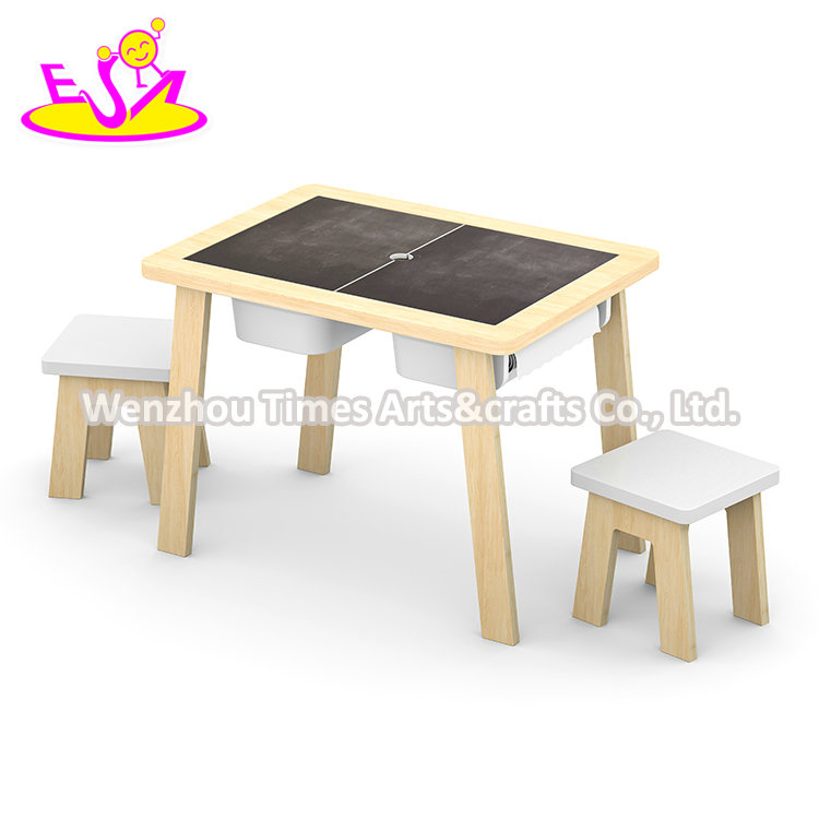 Wooden Sand & Water Sensory Play Table with 2 Stools