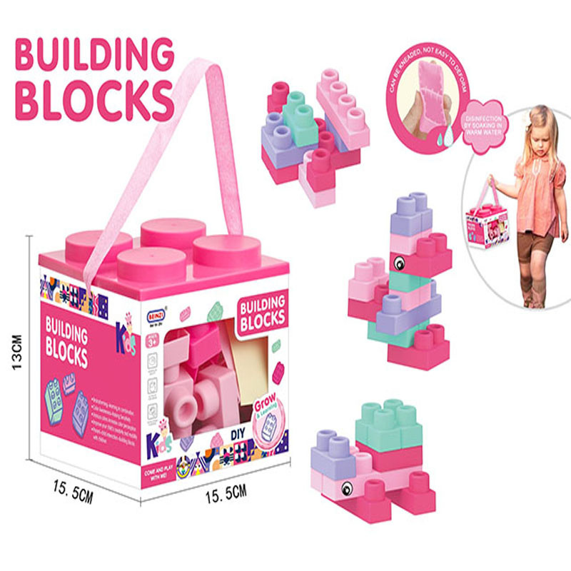 Soft Squeezable Building Blocks for Toddlers, 16 Pcs