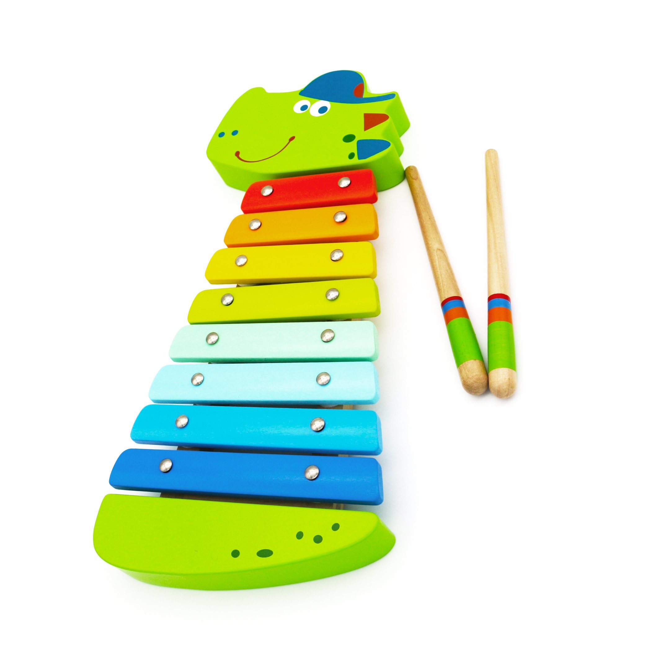 Wooden Crocodile Xylophone 8-Note Baby Instrument